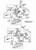Carburetor Assemblies Diagram and Parts List for 110907-3170-01  Briggs and Stratton Engine